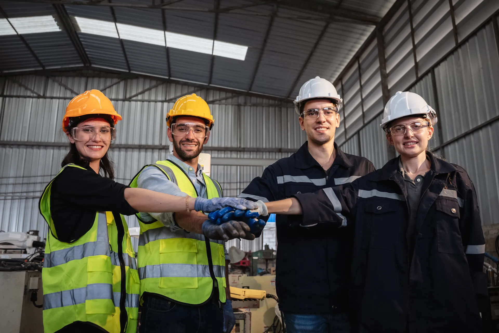 Trades team coordinating on a job